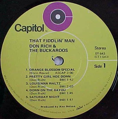 Don Rich And The Buckaroos : That Fiddlin' Man (LP, Album)
