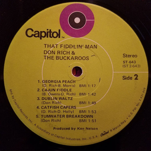 Don Rich And The Buckaroos : That Fiddlin' Man (LP, Album)