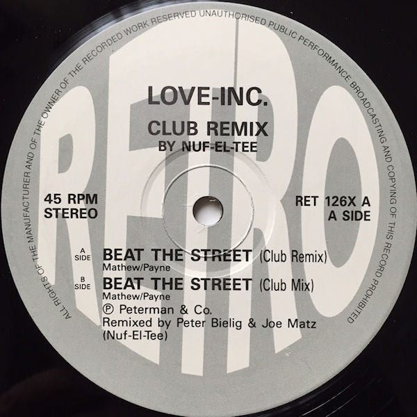 Love-Inc.* : Beat The Street (Club Remix) (12")