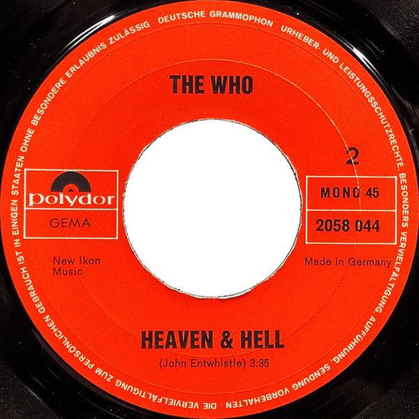 The Who : Summertime Blues (7", Single, Mono)