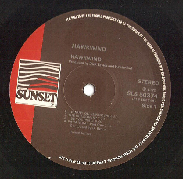 Hawkwind : Hawkwind (LP, Album, RE, RP)