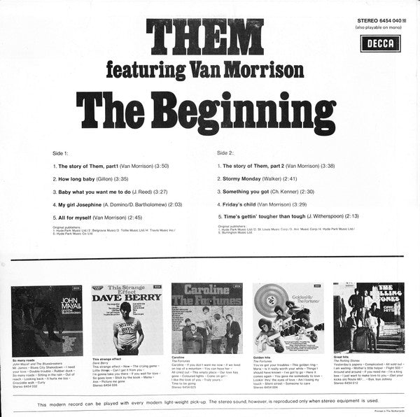 Them (3) Featuring  Van Morrison : The Beginning (LP, Comp)