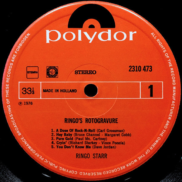 Ringo Starr : Ringo's Rotogravure (LP, Album, Gat)