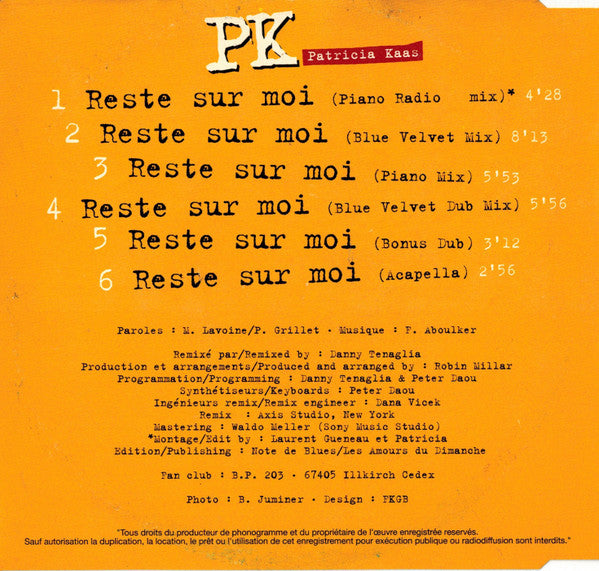 PK* : Reste Sur Moi (CD, Maxi)