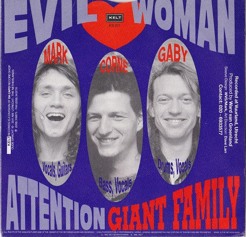 Giant Family : Evil Hearted Woman / Attention (7", Single)