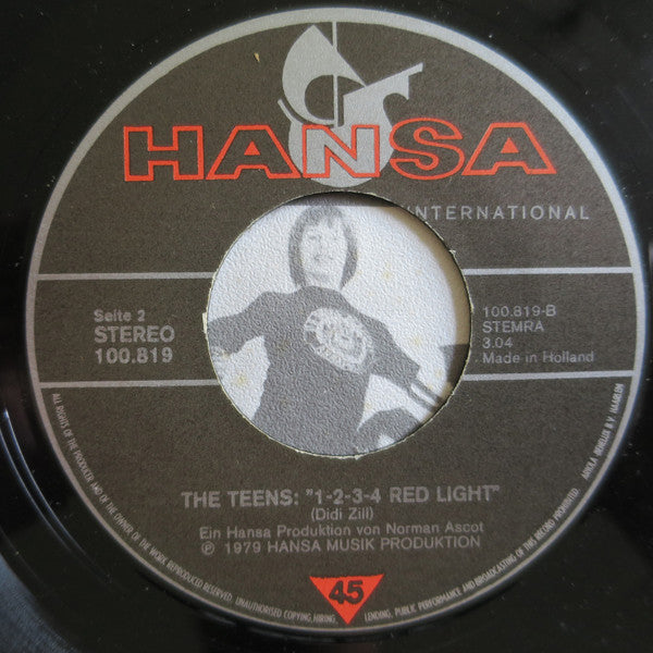 The Teens : Baby Blue / 1-2-3-4 Red Light (7", Single)