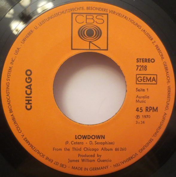 Chicago (2) : Lowdown (7", Single)
