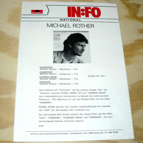 Michael Rother : Palmengarten (12", EP, Maxi, Promo)