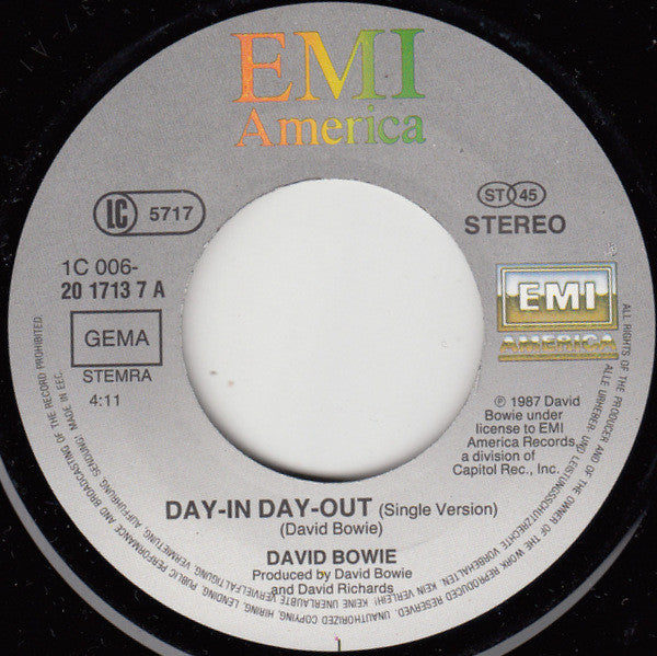 David Bowie : Day-In Day-Out (7", Single)