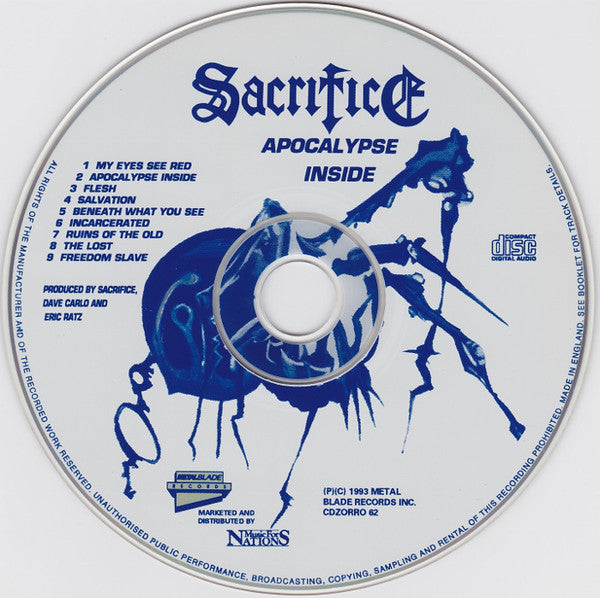 Sacrifice (3) : Apocalypse Inside (CD, Album)