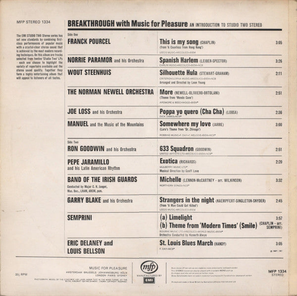 Various : Break-Through - An Introduction To Studio 2 Stereo (LP, Comp, RE)