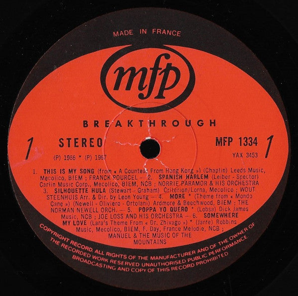 Various : Break-Through - An Introduction To Studio 2 Stereo (LP, Comp, RE)