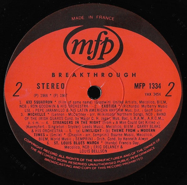 Various : Break-Through - An Introduction To Studio 2 Stereo (LP, Comp, RE)