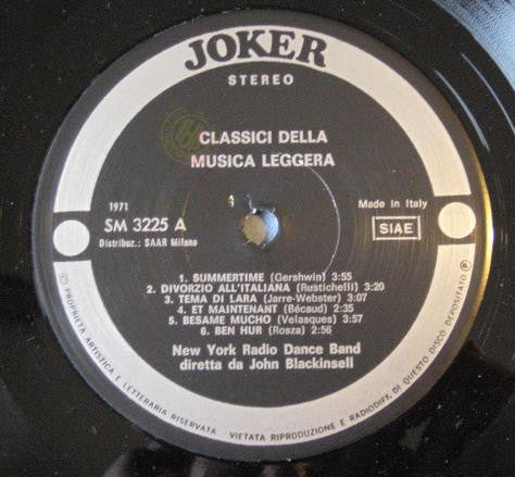 New York Radio Dance Band Diretta Da John Blackinsell : Classici Della Musica Leggera (LP)
