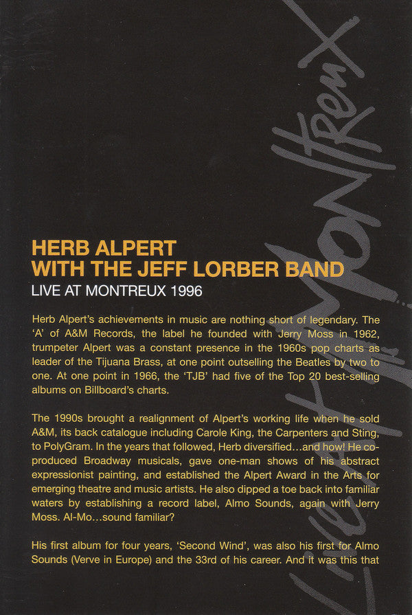 Herb Alpert : Live At Montreux 1996 (DVD-V, Multichannel, PAL)