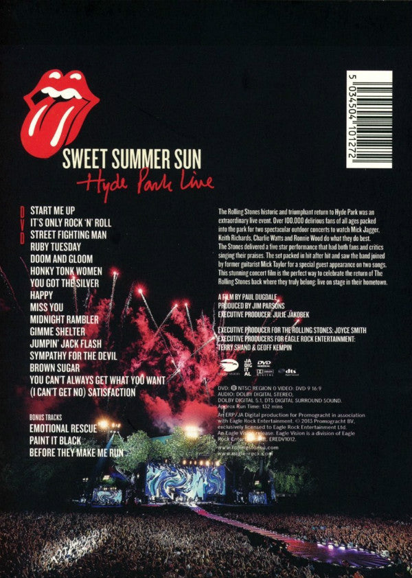 The Rolling Stones : Sweet Summer Sun (Hyde Park Live) (DVD-V, Multichannel, NTSC, Reg)