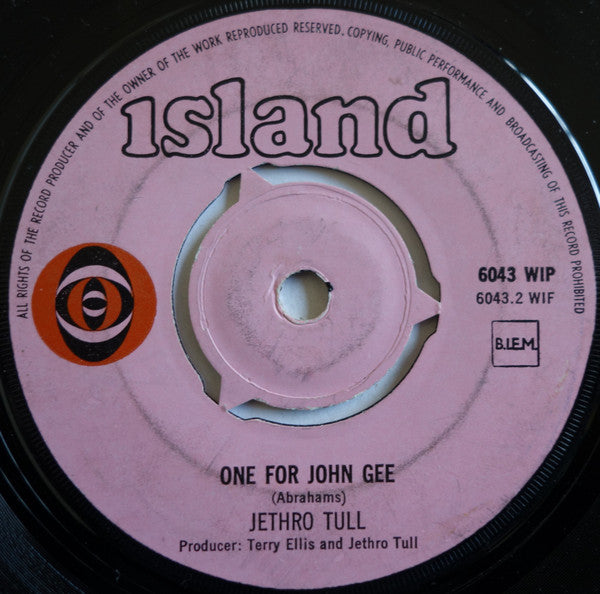 Jethro Tull : A Song For Jeffrey / One For John Gee (7", Single, Mono)