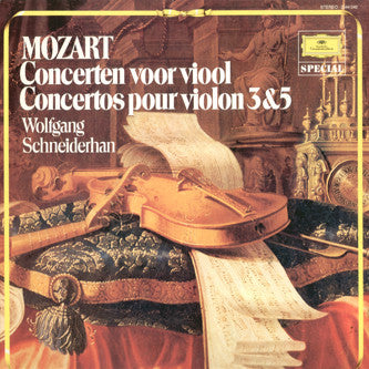 Wolfgang Amadeus Mozart, Wolfgang Schneiderhan : Concerten Voor Viool - Concertos Pour Violon 3 & 5 (LP, Album, RE)