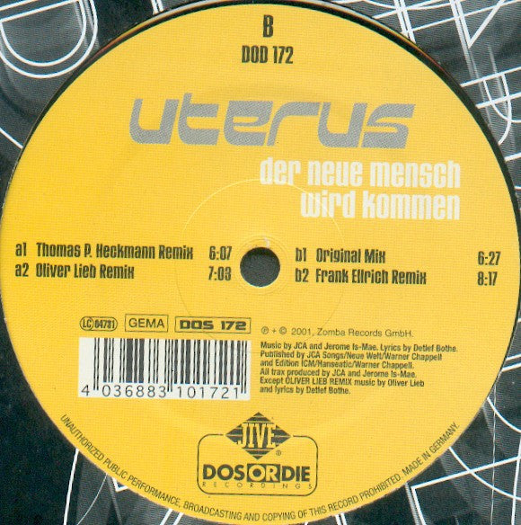 Uterus : Der Neue Mensch Wird Kommen (12")