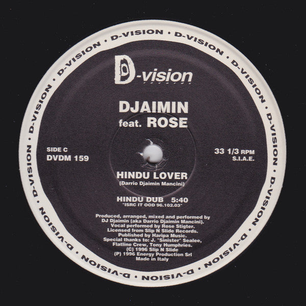 Djaimin Feat. Rose : Hindu Lover (2x12")