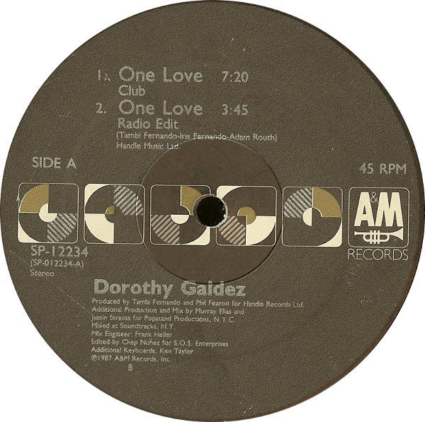 Dorothy Galdez : One Love (12")