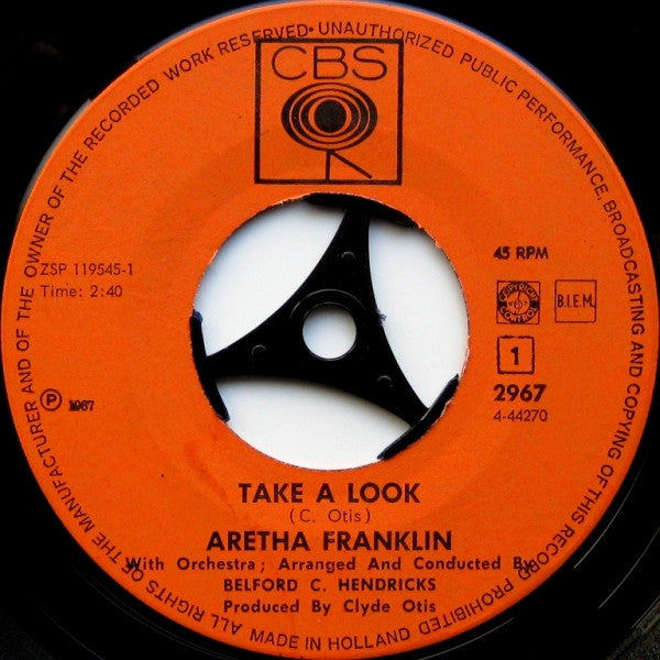 Aretha Franklin : Take A Look / Follow Your Heart (7", Single)