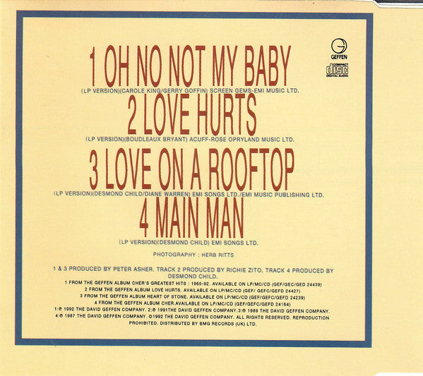Cher : Oh No Not My Baby (CD, Maxi)