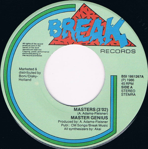 Master Genius : Masters (7", Single)