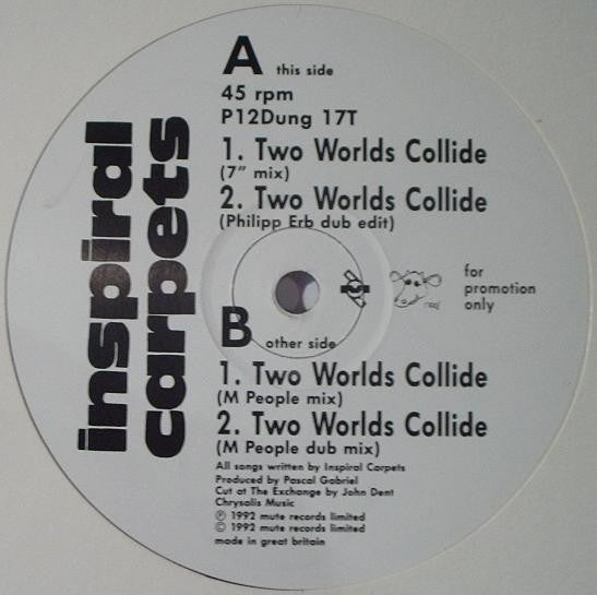 Inspiral Carpets : Two Worlds Collide (12", Promo)