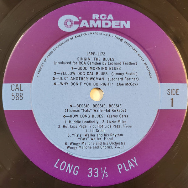 Various : Singin' The Blues (LP, Comp)