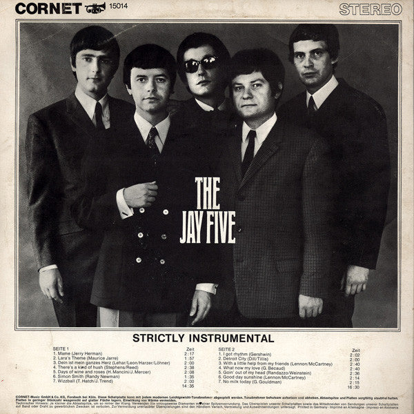 The Jay Five : Strictly Instrumental (LP, Album)