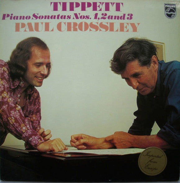 Sir Michael Tippett, Paul Crossley (2) : Piano Sonatas Nos. 1, 2 And 3 (LP)