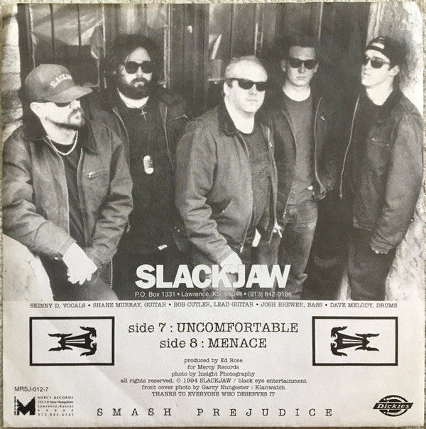 Slackjaw (2) : Uncomfortable / Menace (7", Single, Red)