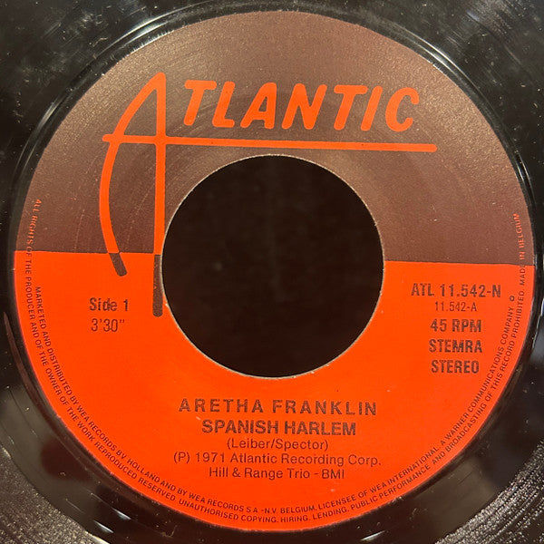 Aretha Franklin : Spanish Harlem / Respect (7", Single, RE)