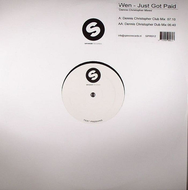 Wen (3) : Just Got Paid (12", TP)