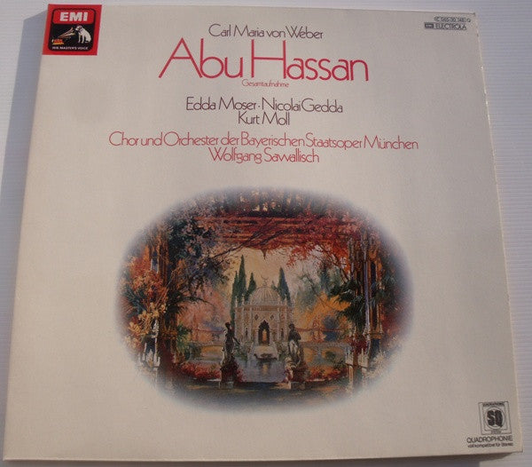 Wolfgang Sawallisch, Weber*, Chor Der Bayerischen Staatsoper, Orchester Der Bayerischen Staatsoper München*, Edda Moser, Nicolai Gedda, Kurt Moll : Abu Hassan (LP, Album, Quad)