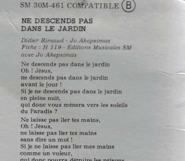 Jo Akepsimas : Allez Dire (LP, Album)