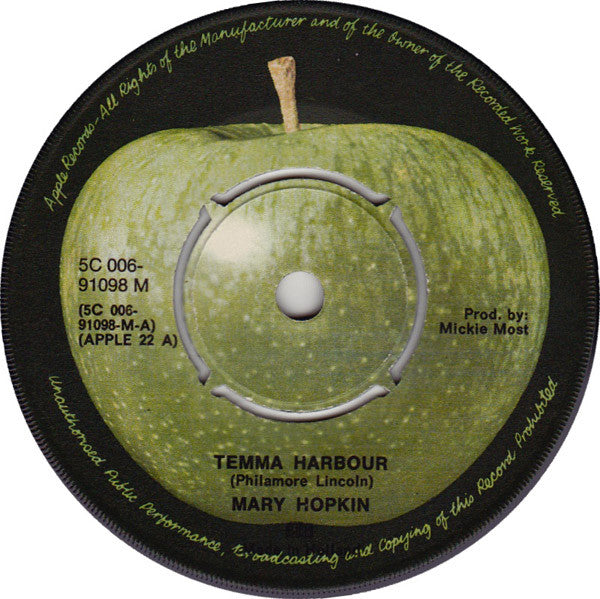 Mary Hopkin : Temma Harbour (7", Single, Mono)