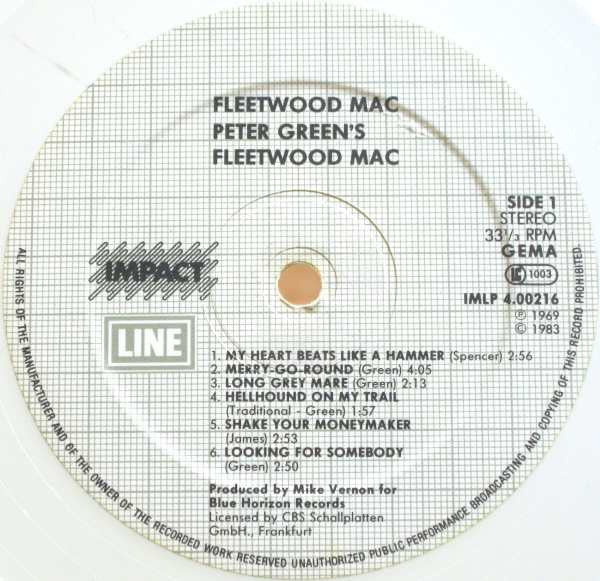 Fleetwood Mac : Peter Green's Fleetwood Mac (LP, Album, RE, Whi)