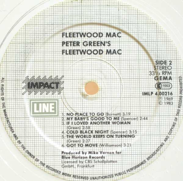 Fleetwood Mac : Peter Green's Fleetwood Mac (LP, Album, RE, Whi)