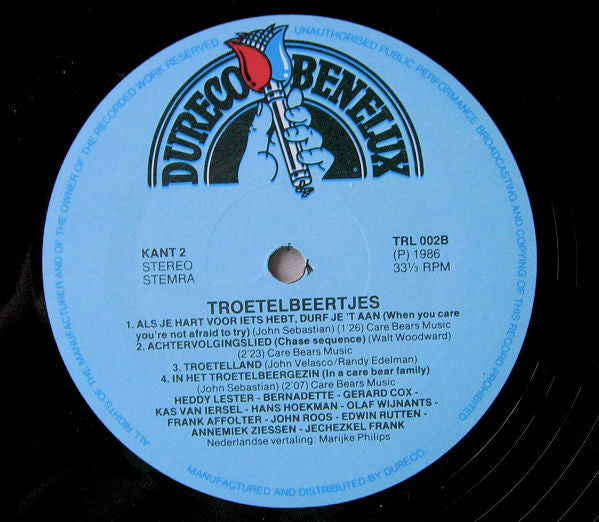 Troetelbeertjes : De Liedjes Uit De Troetelberenfilm (LP)
