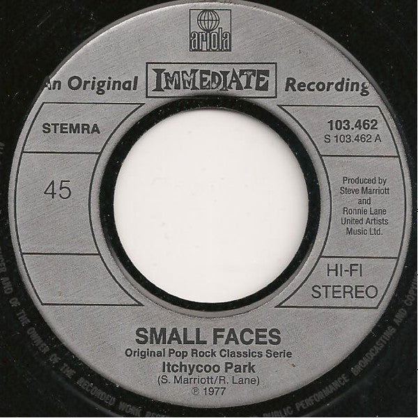 Small Faces : Itchycoo Park / Tin Soldier (7", Single)