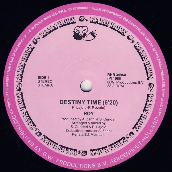 Roy : Destiny Time (12")