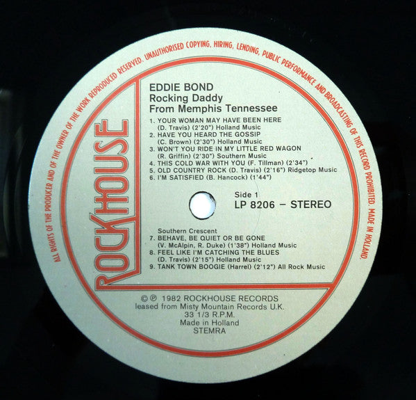 Eddie Bond : Rocking Daddy From Memphis Tennessee (LP, Album)