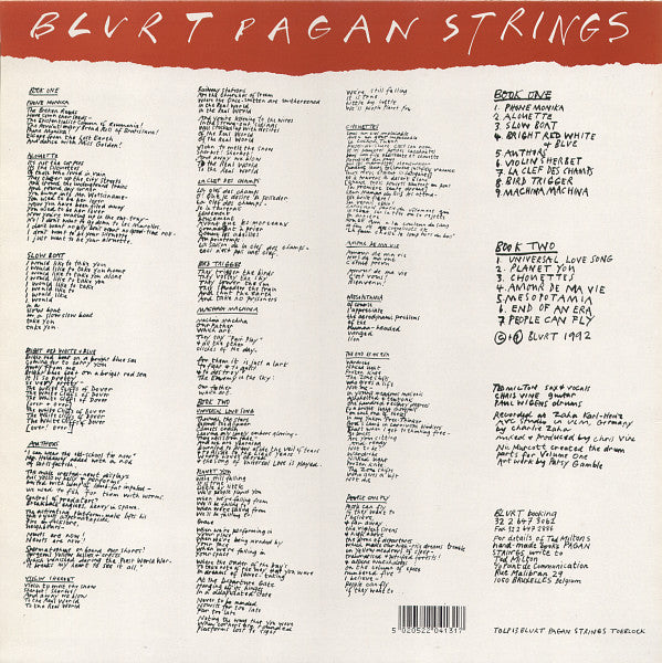 Blurt : Pagan Strings (LP, Album)