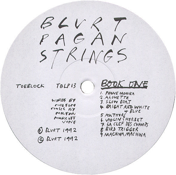 Blurt : Pagan Strings (LP, Album)