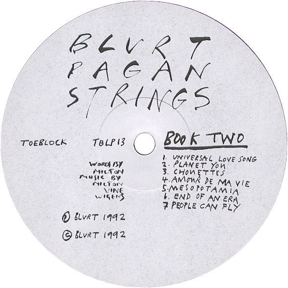 Blurt : Pagan Strings (LP, Album)