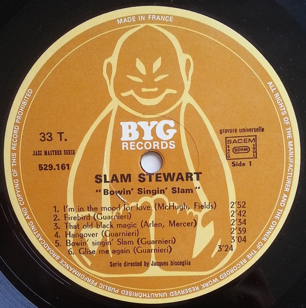 Slam Stewart Featuring Erroll Garner And Johnny Guarnieri : Bowin' Singin' Slam (LP, Album, RE)