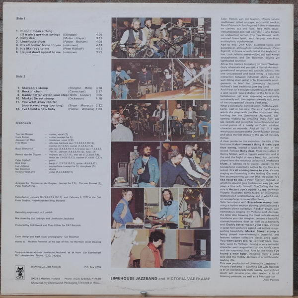 Limehouse Jazzband And Victoria Varekamp : Limehouse Jazzband And Victoria Varekamp (LP)