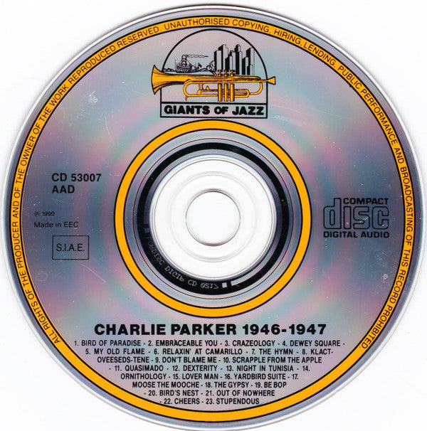 Charlie Parker : Masterworks 1946-1947 (CD, Comp)